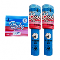 2 ANTORCHAS de HUMO BABY SHOWER AZUL